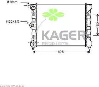 Kager 31-1174 - Radiateur, refroidissement du moteur cwaw.fr