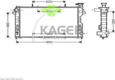 Kager 31-3516 - Radiateur, refroidissement du moteur cwaw.fr