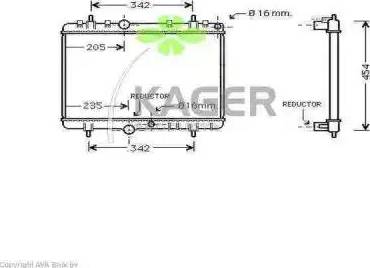 Kager 313614 - Radiateur, refroidissement du moteur cwaw.fr