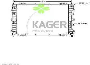 Kager 312674 - Radiateur, refroidissement du moteur cwaw.fr