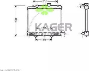 Kager 312158 - Radiateur, refroidissement du moteur cwaw.fr