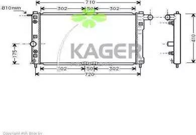 Kager 31-2772 - Radiateur, refroidissement du moteur cwaw.fr