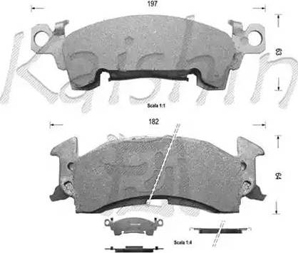 Kaishin D9994 - Kit de plaquettes de frein, frein à disque cwaw.fr