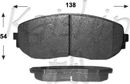 Kaishin D9044 - Kit de plaquettes de frein, frein à disque cwaw.fr