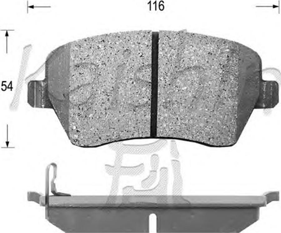 Kaishin D9050 - Kit de plaquettes de frein, frein à disque cwaw.fr