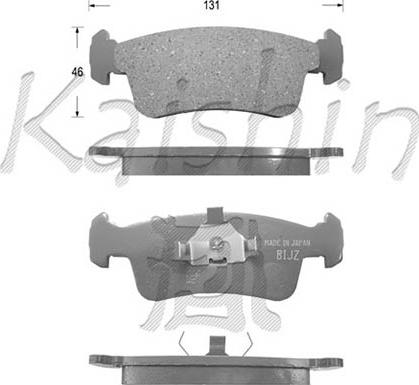 Kaishin D9008 - Kit de plaquettes de frein, frein à disque cwaw.fr