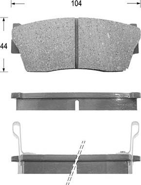 Kaishin D9010 - Kit de plaquettes de frein, frein à disque cwaw.fr