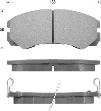 Kaishin D4031 - Kit de plaquettes de frein, frein à disque cwaw.fr