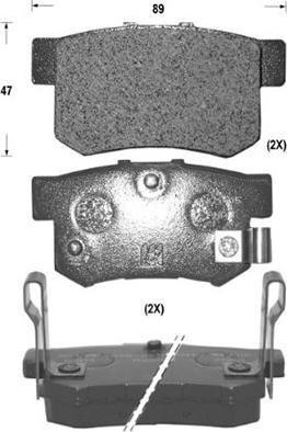 Kaishin D5056 - Kit de plaquettes de frein, frein à disque cwaw.fr