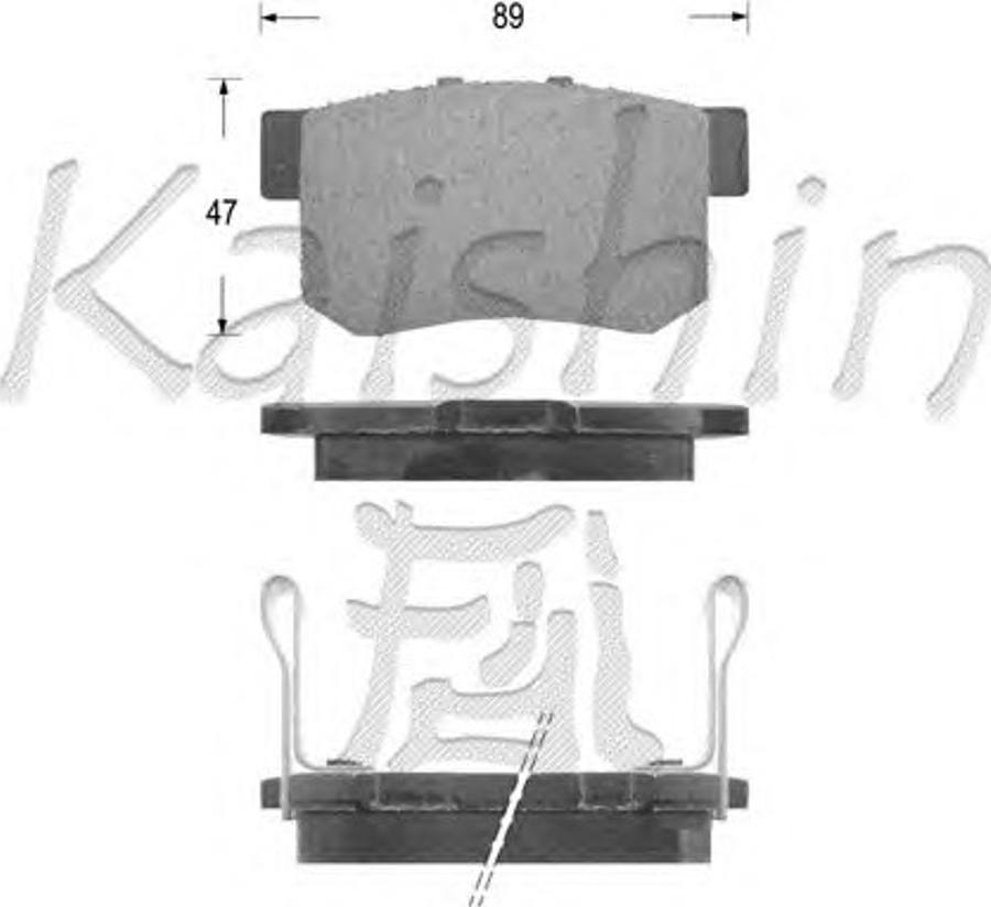 Kaishin D5066 - Kit de plaquettes de frein, frein à disque cwaw.fr