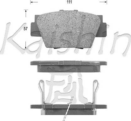 Kaishin D5063 - Kit de plaquettes de frein, frein à disque cwaw.fr