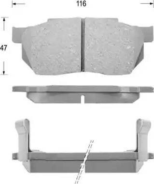 Kaishin D5019 - Kit de plaquettes de frein, frein à disque cwaw.fr