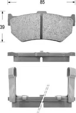 Kaishin D5016 - Kit de plaquettes de frein, frein à disque cwaw.fr