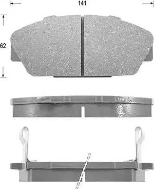 Kaishin D5085 - Kit de plaquettes de frein, frein à disque cwaw.fr