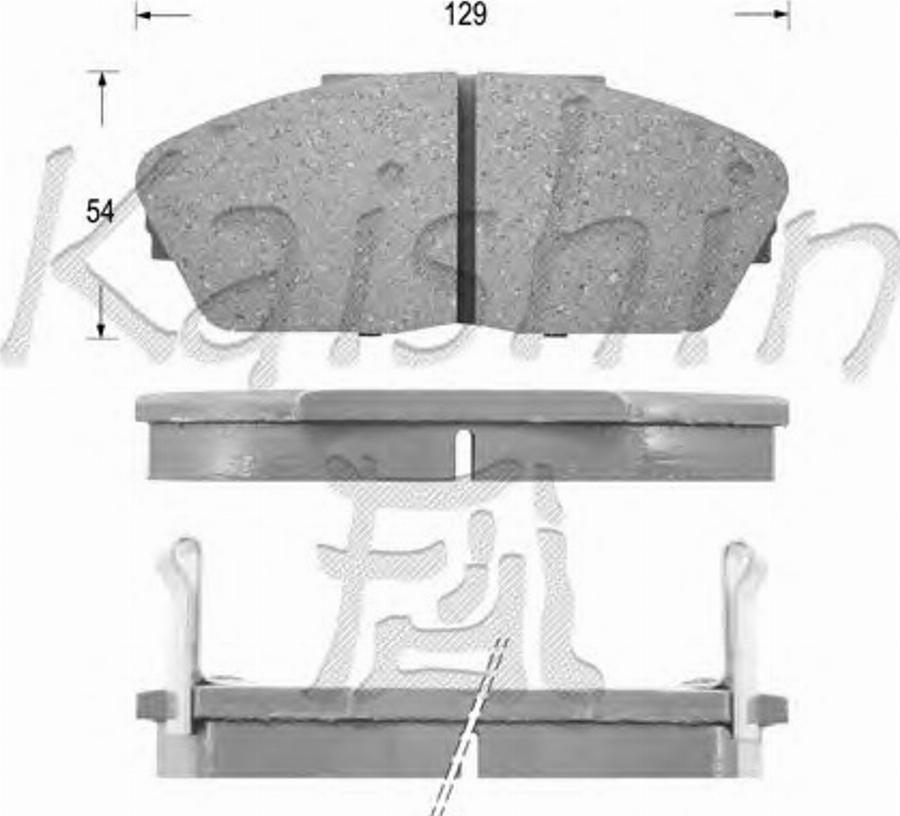 Kaishin D5027 - Kit de plaquettes de frein, frein à disque cwaw.fr