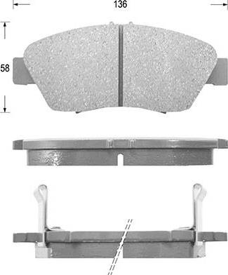 Kaishin D5070 - Kit de plaquettes de frein, frein à disque cwaw.fr