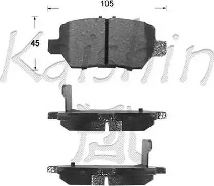 Kaishin D5144 - Kit de plaquettes de frein, frein à disque cwaw.fr