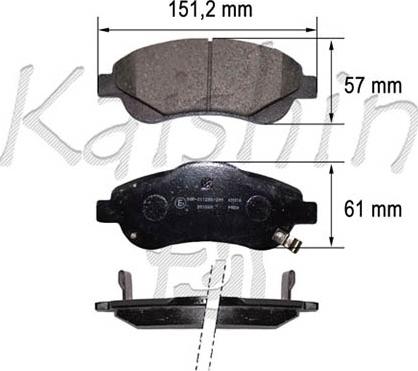 Kaishin D5156 - Kit de plaquettes de frein, frein à disque cwaw.fr