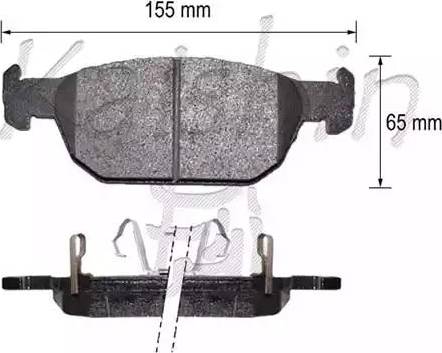 Kaishin D5165 - Kit de plaquettes de frein, frein à disque cwaw.fr