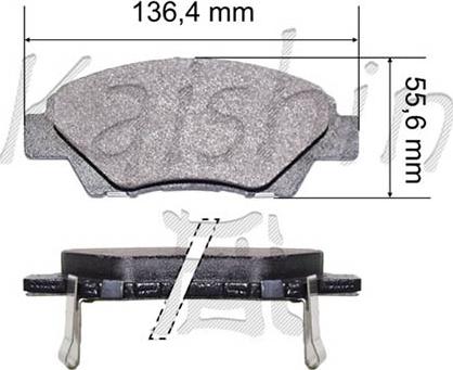 Kaishin D5168 - Kit de plaquettes de frein, frein à disque cwaw.fr