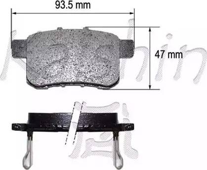 Kaishin D5162 - Kit de plaquettes de frein, frein à disque cwaw.fr