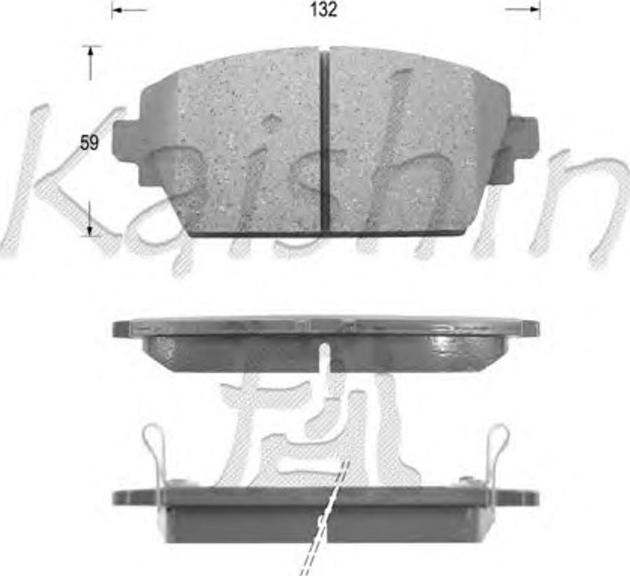 Kaishin D5106 - Kit de plaquettes de frein, frein à disque cwaw.fr