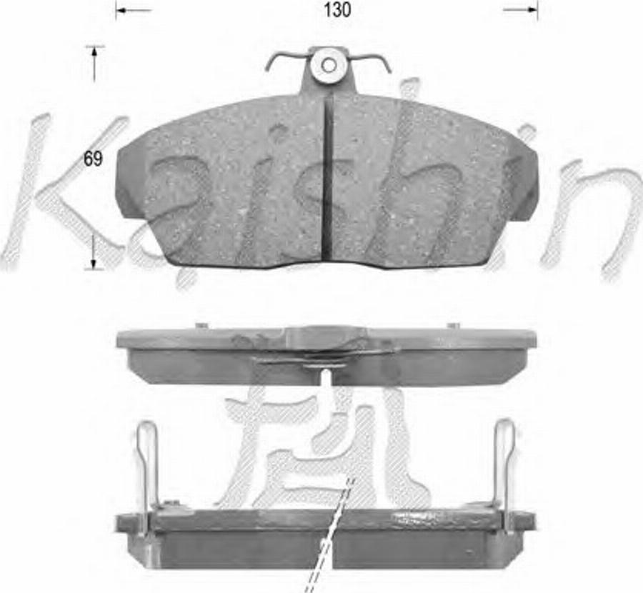 Kaishin D5103 - Kit de plaquettes de frein, frein à disque cwaw.fr