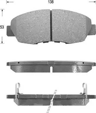 Kaishin D5116 - Kit de plaquettes de frein, frein à disque cwaw.fr