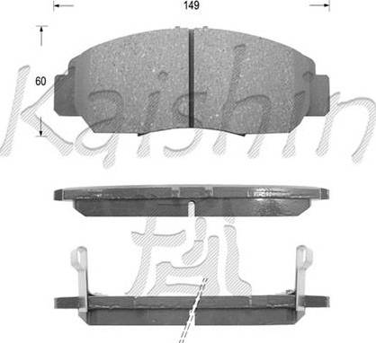 Kaishin D5113 - Kit de plaquettes de frein, frein à disque cwaw.fr