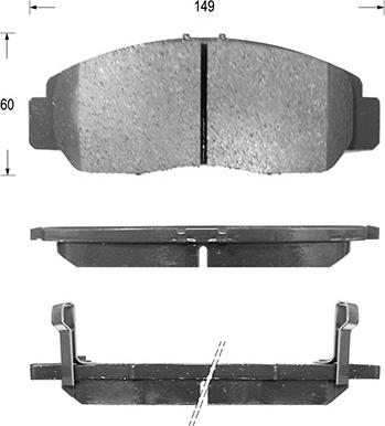 Kaishin D5122 - Kit de plaquettes de frein, frein à disque cwaw.fr