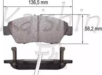 Kaishin D5174 - Kit de plaquettes de frein, frein à disque cwaw.fr