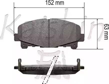 Kaishin D5171 - Kit de plaquettes de frein, frein à disque cwaw.fr