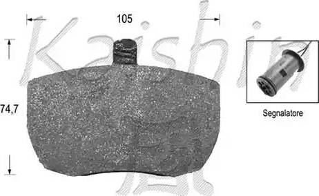 Kaishin D5303 - Kit de plaquettes de frein, frein à disque cwaw.fr