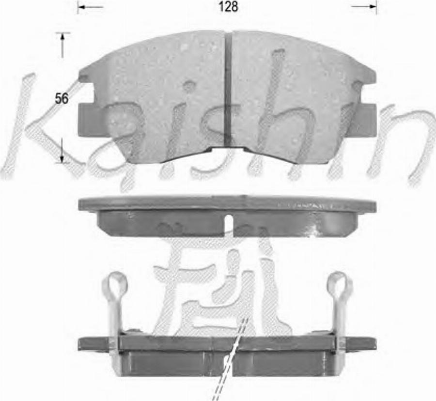 Kaishin D6018 - Kit de plaquettes de frein, frein à disque cwaw.fr