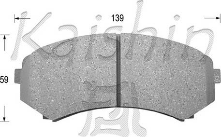 Kaishin D6085 - Kit de plaquettes de frein, frein à disque cwaw.fr