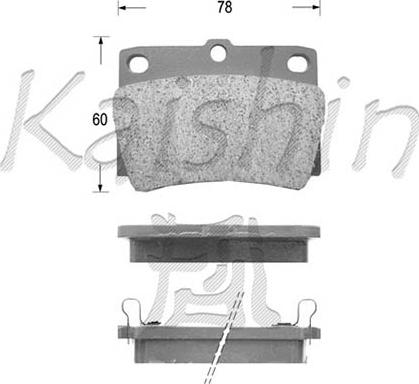 Kaishin D6086 - Kit de plaquettes de frein, frein à disque cwaw.fr