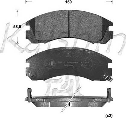 Kaishin D6039 - Kit de plaquettes de frein, frein à disque cwaw.fr