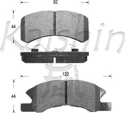 Kaishin D6100 - Kit de plaquettes de frein, frein à disque cwaw.fr