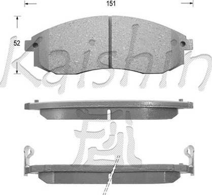 Kaishin D6110 - Kit de plaquettes de frein, frein à disque cwaw.fr