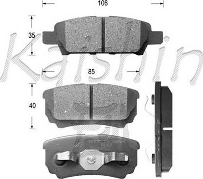 Kaishin D6124 - Kit de plaquettes de frein, frein à disque cwaw.fr