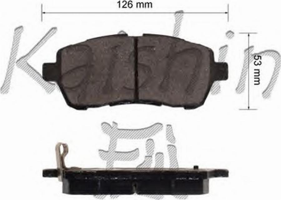 Kaishin D0051 - Kit de plaquettes de frein, frein à disque cwaw.fr