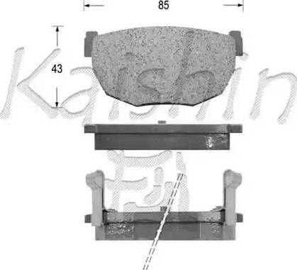 Kaishin D1099 - Kit de plaquettes de frein, frein à disque cwaw.fr