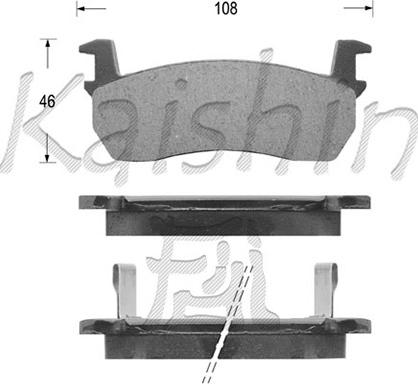 Kaishin D1055M - Kit de plaquettes de frein, frein à disque cwaw.fr