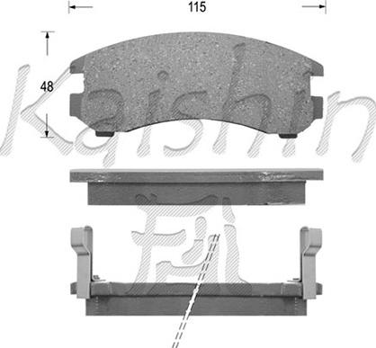 Kaishin D1066M - Kit de plaquettes de frein, frein à disque cwaw.fr