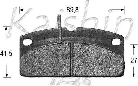 Kaishin D10095 - Kit de plaquettes de frein, frein à disque cwaw.fr