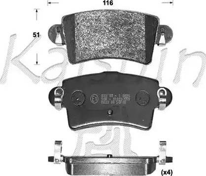 Kaishin D10090 - Kit de plaquettes de frein, frein à disque cwaw.fr