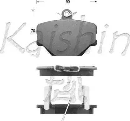 Kaishin D10049 - Kit de plaquettes de frein, frein à disque cwaw.fr