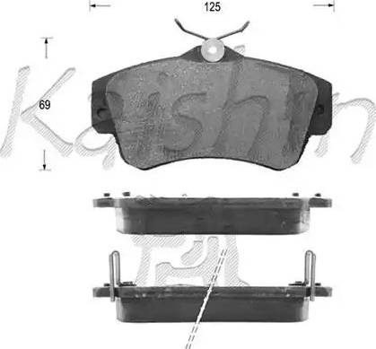 Kaishin D10045 - Kit de plaquettes de frein, frein à disque cwaw.fr