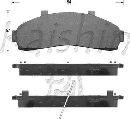 Kaishin D10041 - Kit de plaquettes de frein, frein à disque cwaw.fr