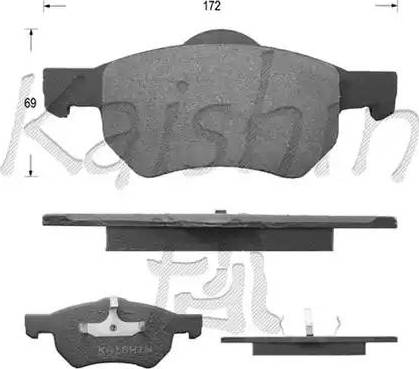 Kaishin D10056 - Kit de plaquettes de frein, frein à disque cwaw.fr